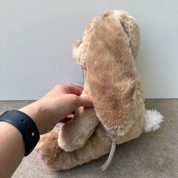 Build A Bear Brown Bunny Rabbit Plush Stuffed Animal Pink Ears Feet 15" Easter - Picture 2 of 13
